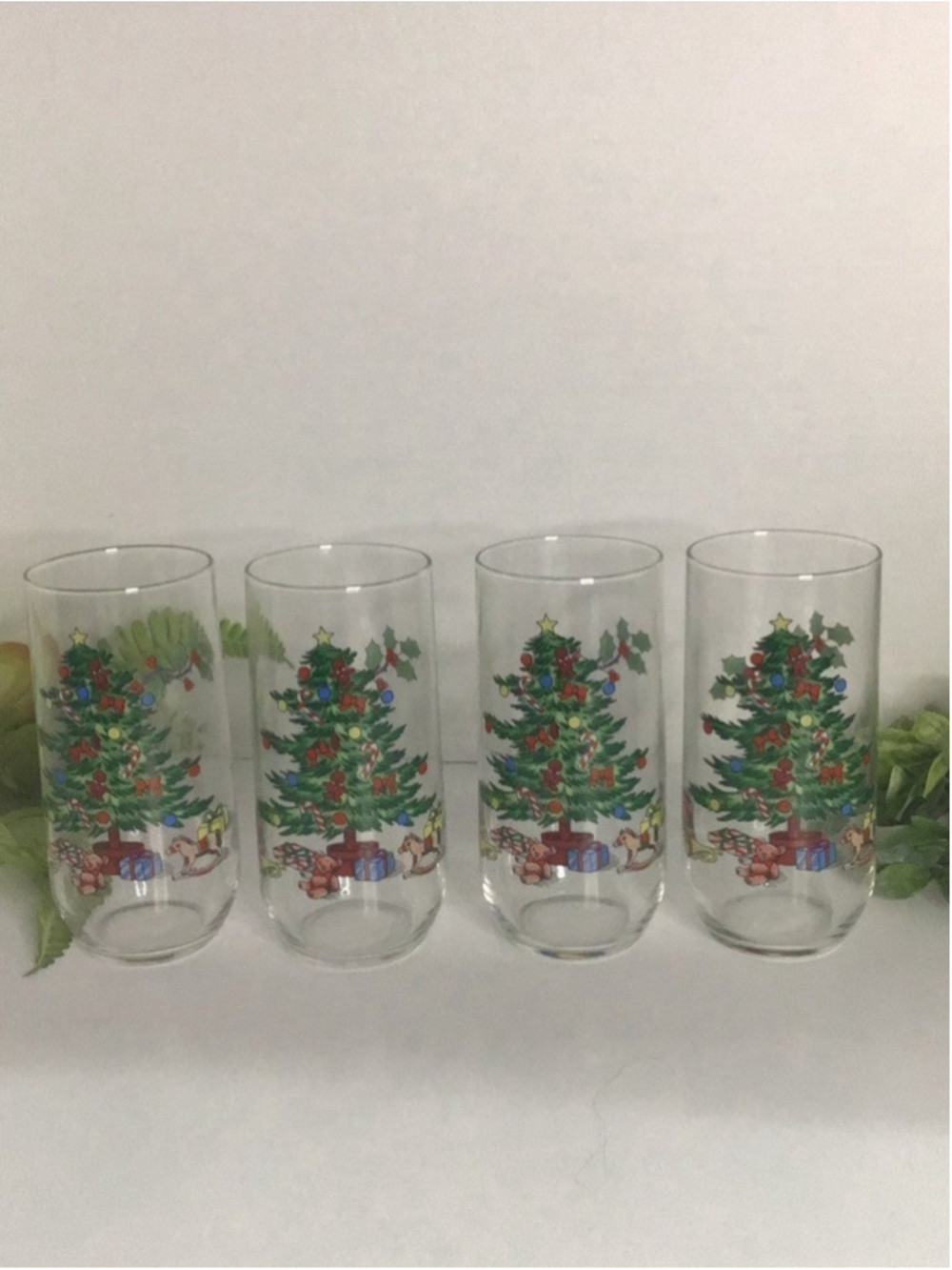 Luminary Durand NOEL Christmas Glassware Vintage Set of 12 - Picture 2 of 4